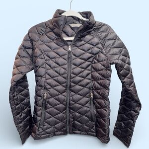 Free Country Women's Quilted Black Puffer Zip Up Jacket Small